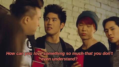 Image of Ryan Higa saying, “How can you love something so much that you don’t even understand?” from the introduction to the video for “Dong Saya Dae”